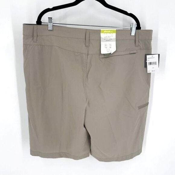 NWT Eddie Bauer Men Rainier Performance Bottoms Hiking Shorts Dune Size 40 Cargo - Picture 3 of 8
